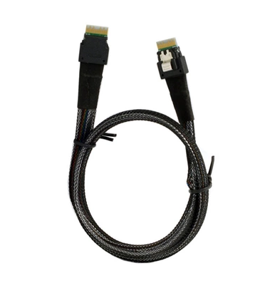 Amphenol SlimSAS SFF-8654 8i 74Pos to 8i 74Pos, Straight to Straight, Active Latch with Cover