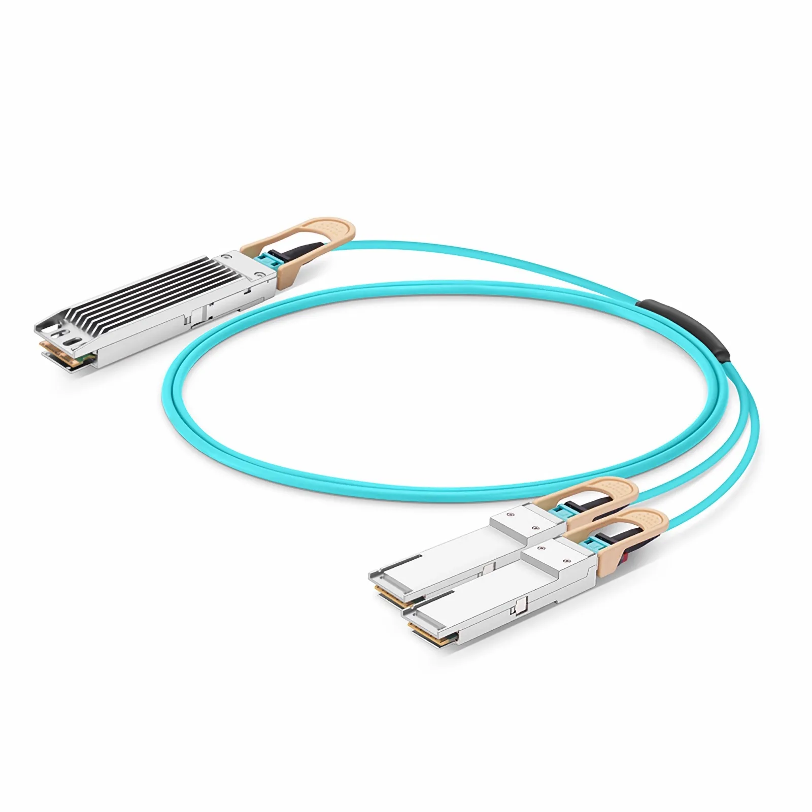 MSA Standard Compatible 400G OSFP to 2x 200G QSFP56 Passive Breakout AOC, 3m(10ft)