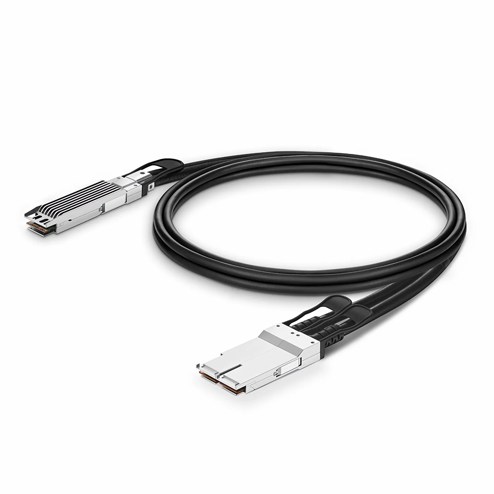 MSA Standard Compatible 400G OSFP Finned Top to 2 x 200G QSFP56 Breakout DAC, 1m(3ft)